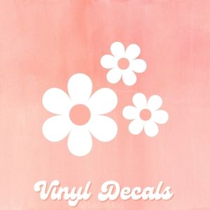 Y2K Flowers Vinyl Decals Handmade